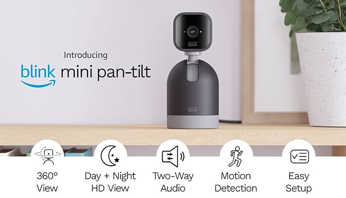Blink Mini Pan-Tilt Camera | Rotating indoor plug-in smart security camera, two-way audio, HD vid... | Amazon (US)