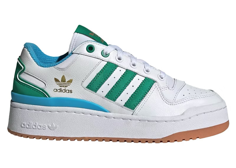 Adidas Forum Bold White (Women's) Sneakers in Cloud White/Court Green/Sky Blue Rush | StockX