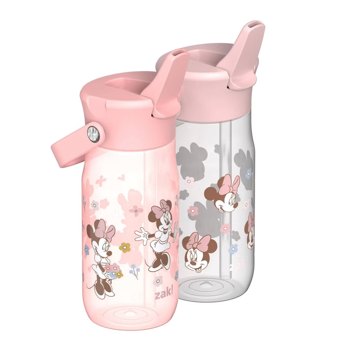 Zak Designs 2pk 18oz Minnie Mouse Harmony Straw Water Bottle Pink | Target