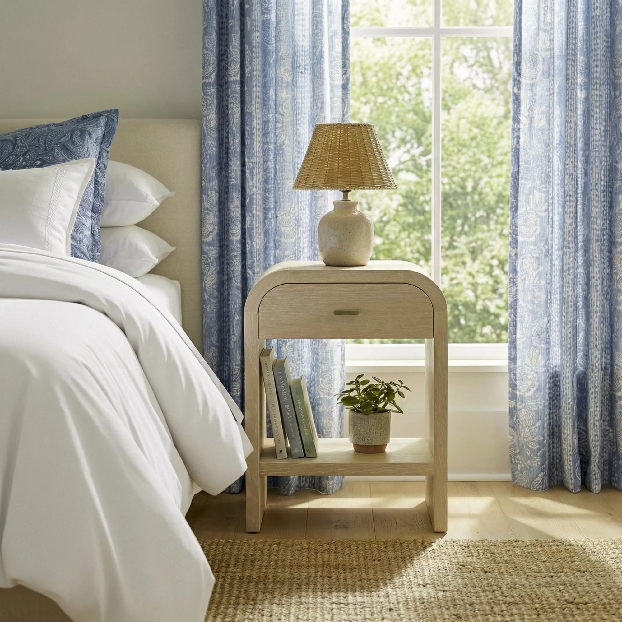 Elena Curved Edge Nightsand | Wayfair North America