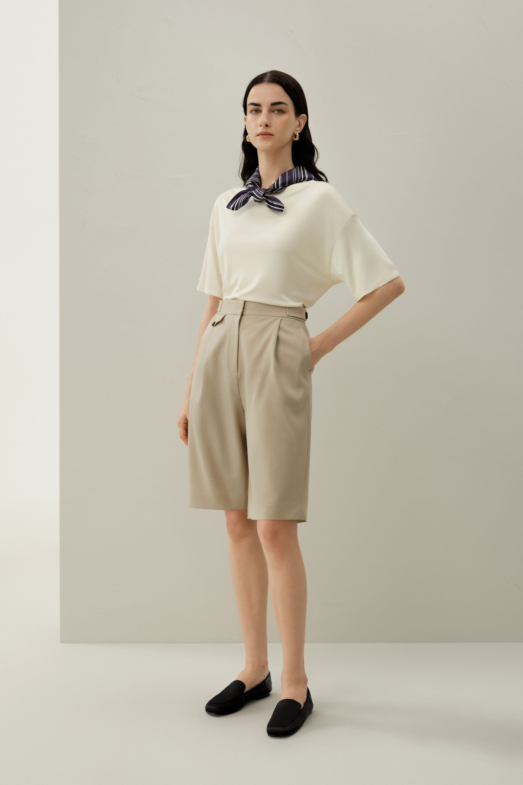 Wool-Silk Bermuda | LILYSILK