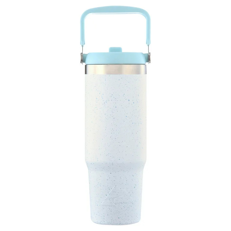 Ozark Trail 30 oz Insulated Stainless Steel Tumbler with Swivel Handle, White Speckled - Walmart.... | Walmart (US)