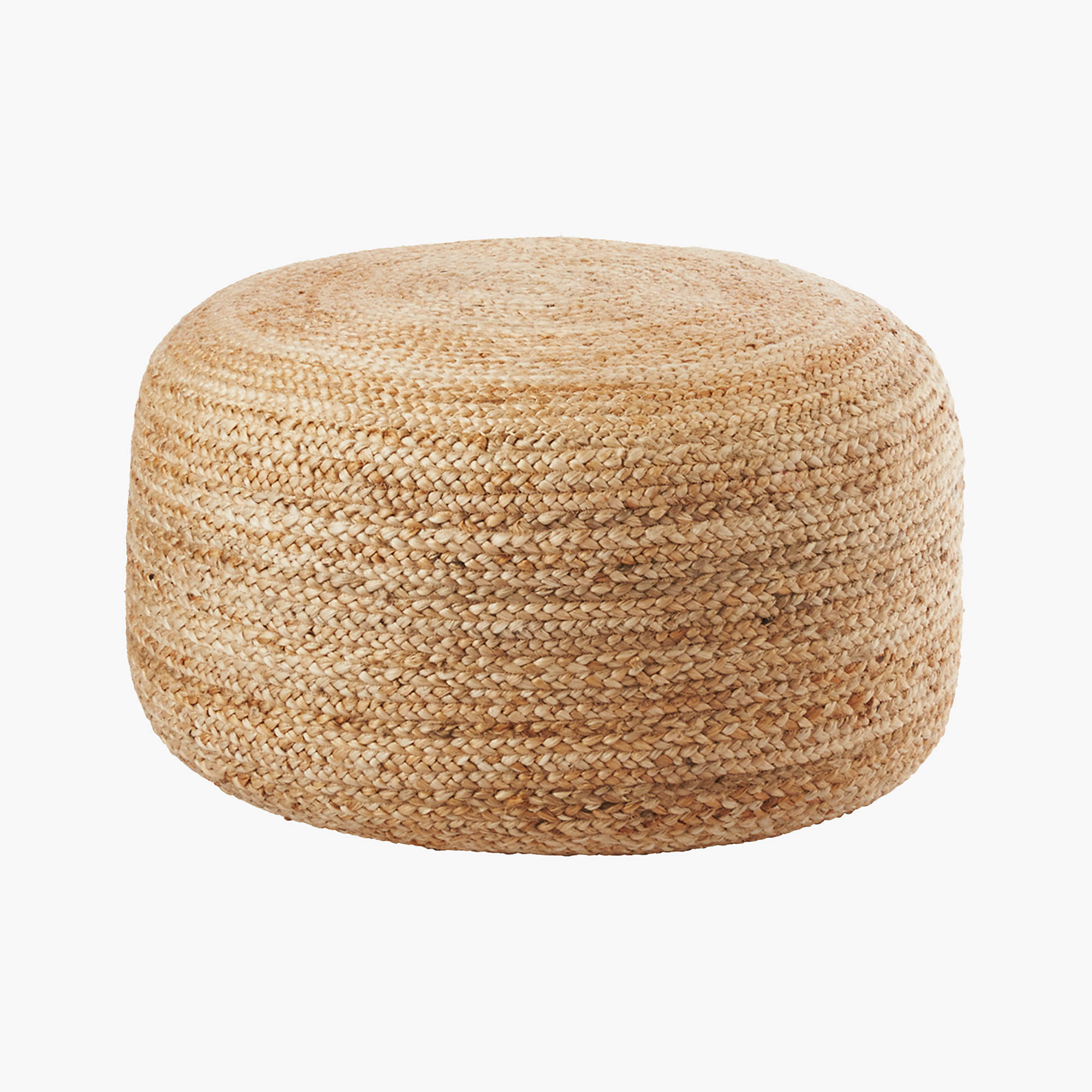 Braided Jute Large Pouf + Reviews | CB2 | CB2