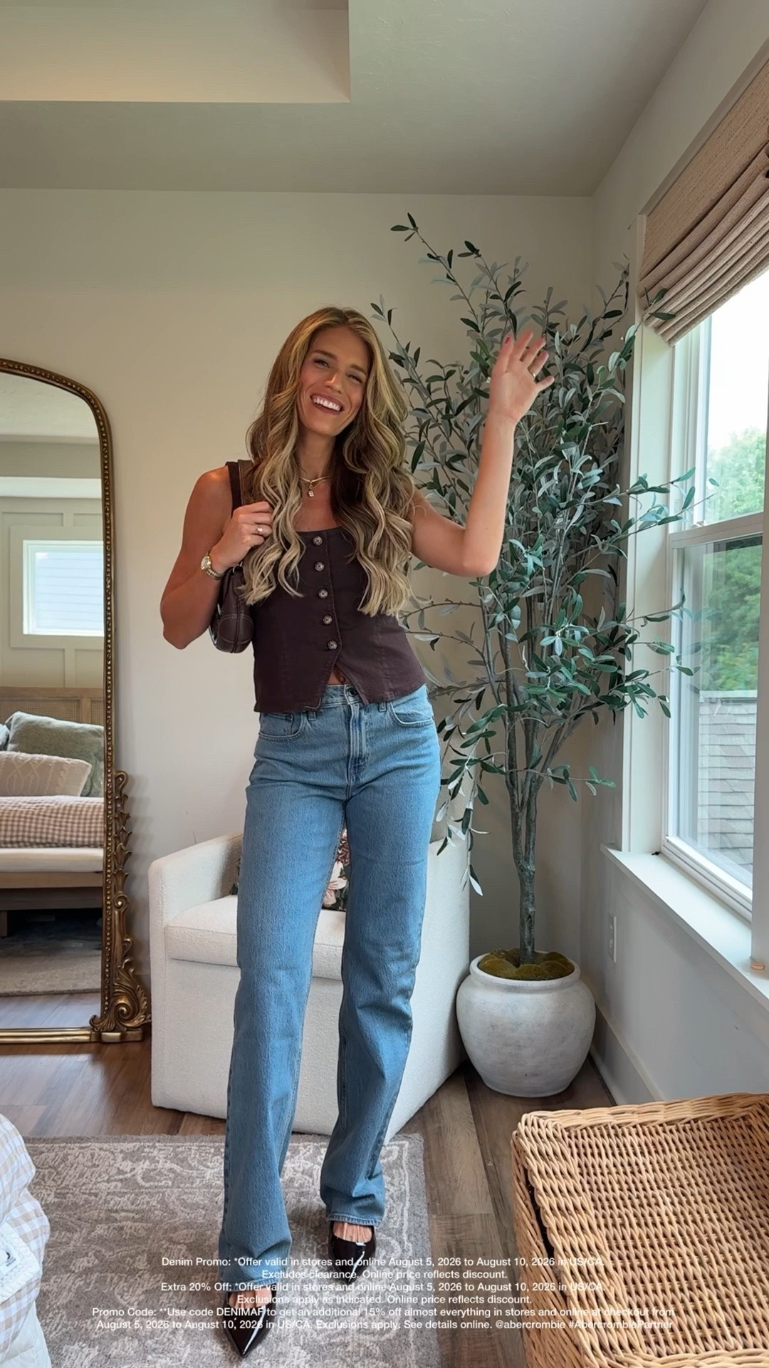 #AbercrombiePartner @abercrombie is having their annual denim sale so if you are a tall girl looking for a long inseam jean that will last you for years these are it! Plus code DENIMAF get you an additional 15% off side wide. I’M WEARING the high-rise 90s relaxed Jean in the extra long inseam length in my true size size 27 extra long. I love that these jeans give you a booty and are still a relaxed fit

Denim Promo: *Offer valid in stores and online August 5, 2026 to August 10, 2026 in US/CA. Excludes clearance. Online price reflects discount.
Extra 20% Off: *Offer valid in stores and online August 5, 2026 to August 10, 2026 in US/CA. Exclusions apply as indicated. Online price reflects discount.
Promo Code: **Use code DENIMAF to get an additional 15% off almost everything in stores and online at checkout from August 5, 2026 to August 10, 2026 in US/CA. Exclusions apply. See details online.

#LTKTall #LTKSaleAlert