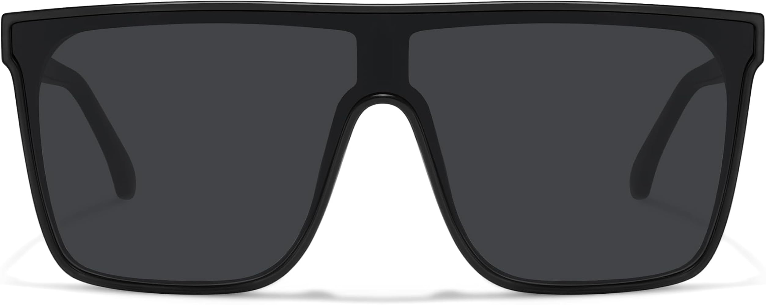 Trendy Square Oversized Sunglasses for Women Men Retro Flat Top Shield Sun Glasses UV Protection ... | Amazon (US)