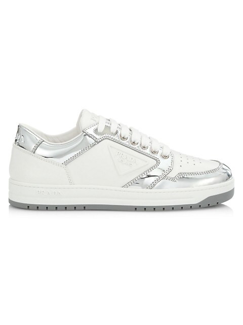 Prada Downtown Leather Low-Top Sneakers | Saks Fifth Avenue