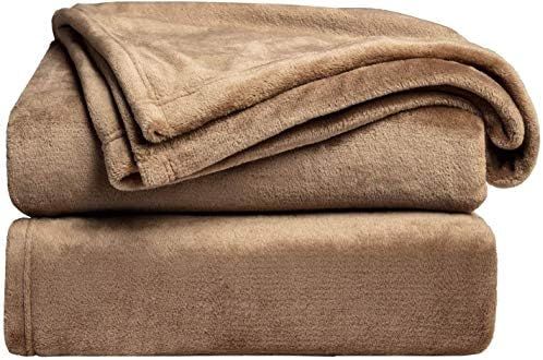Bedsure Fleece Blanket Twin Size Taupe Lightweight Blanket Super Soft Cozy Beige Blanket | Amazon (US)