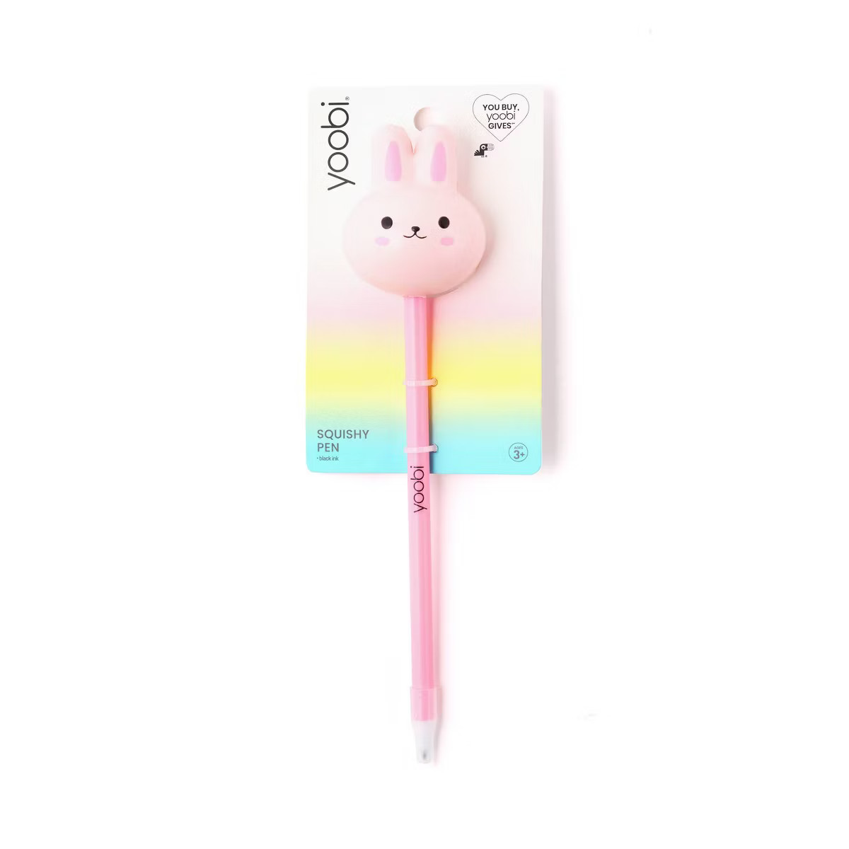Yoobi Novelty Ballpoint Pen Squishy Topper Pink Bunny | Target