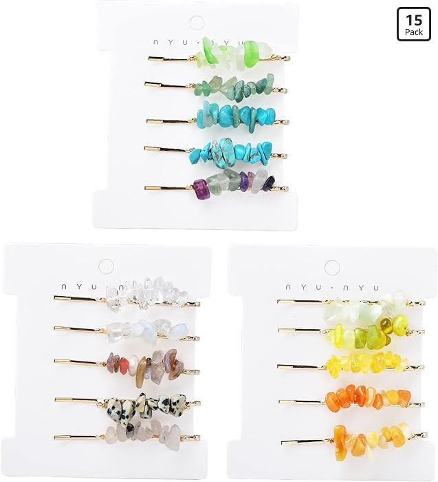 Crystal Hair Pins Gemstone Jeweled Bobby Pin Decorative Hair Accessories for Women Colorful Hairp... | Amazon (US)