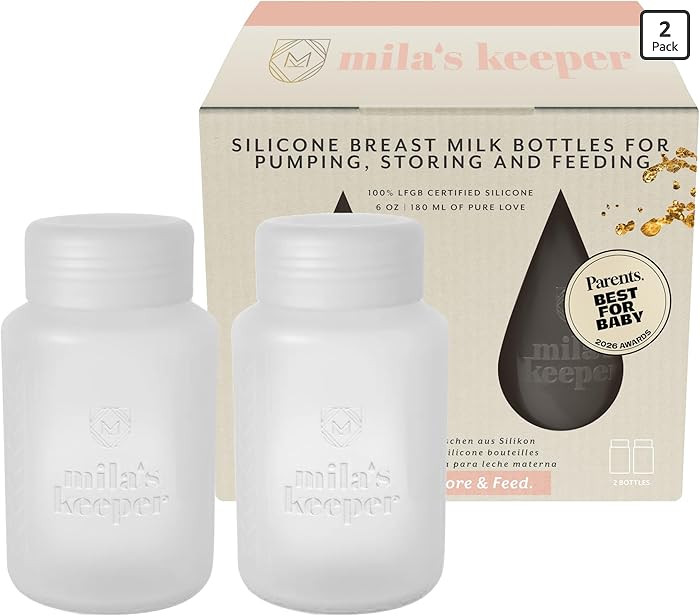 Mila's Keeper Premium Silicone Breast Milk Storage Bottles, for Pumping, Storing and Feeding, Fit... | Amazon (US)