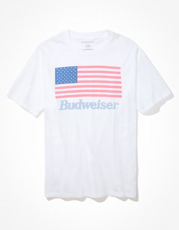 AE Oversized Budweiser Graphic Tee | American Eagle Outfitters (US & CA)