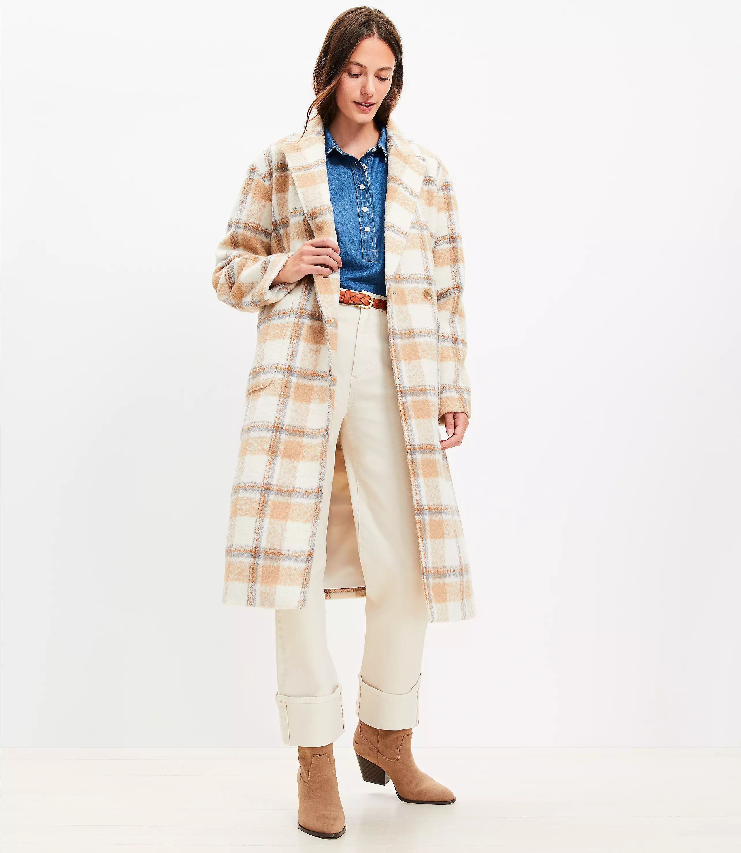 Boucle Modern Coat | LOFT