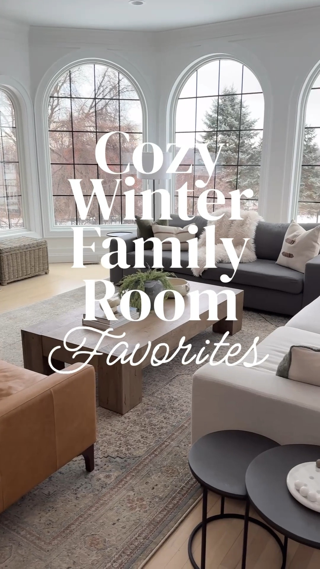 Cozy winter family room favorites! Love this family room furniture and decor! 

#LTKSeasonal #LTKSaleAlert #LTKHome