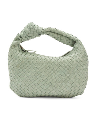 Leather Woven Knot Shoulder Bag | TJ Maxx