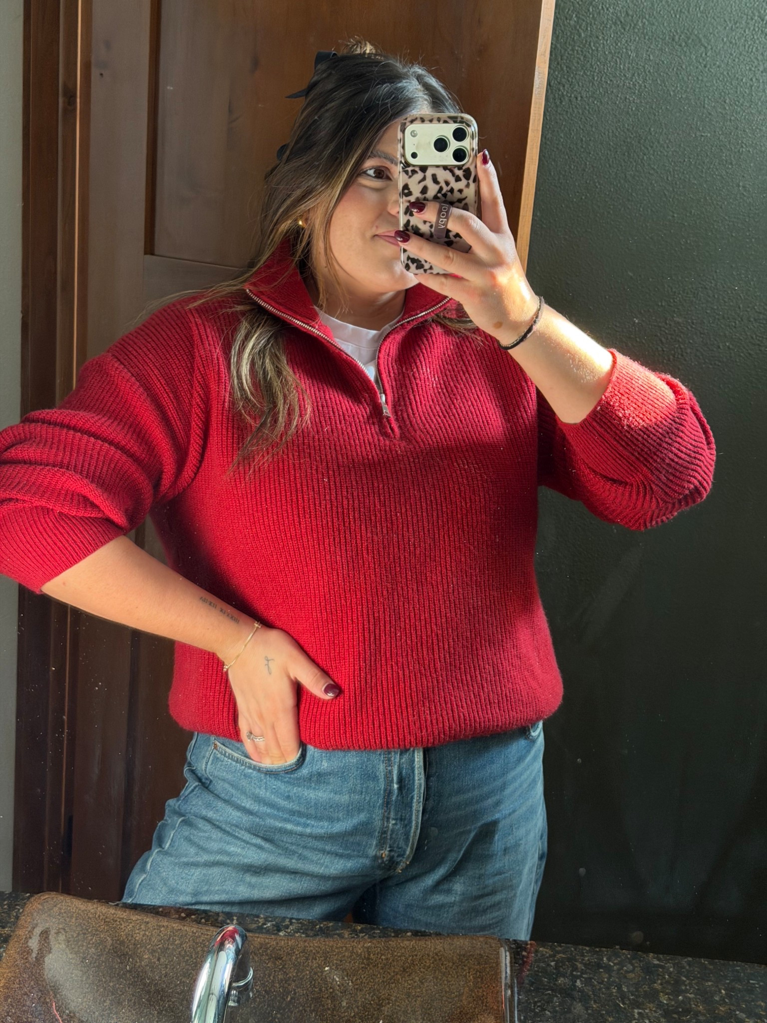 Cashmere sweater from Amazon on sale! So so soft- the nicest sweater I own! Wearing xl but large would work too, I rolled the hem  

#LTKMidsize #LTKootd #LTKmomlife