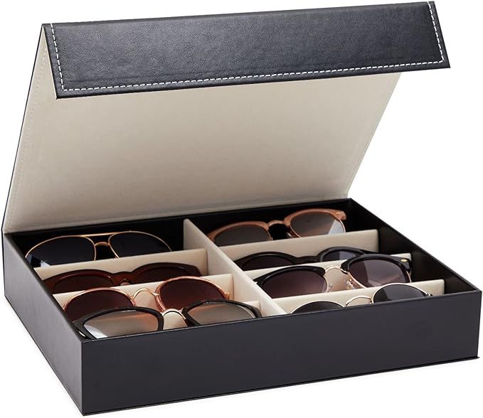 Juvale 8 Slot Sunglasses Organizer Storage, Eyeglasses Holder for Home Multiple Glasses Display C... | Amazon (US)