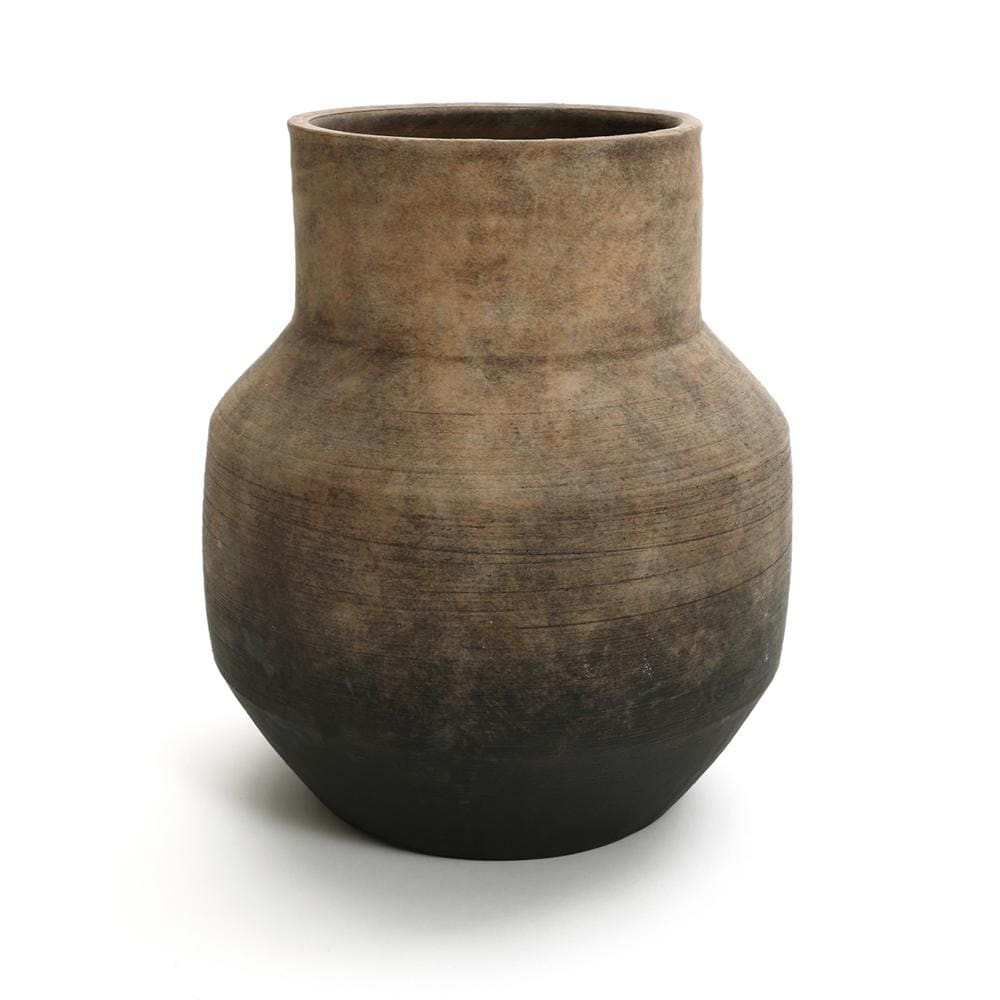 LuxenHome Brown Clay Modern Vase | WHD2193-L | Lowe's
