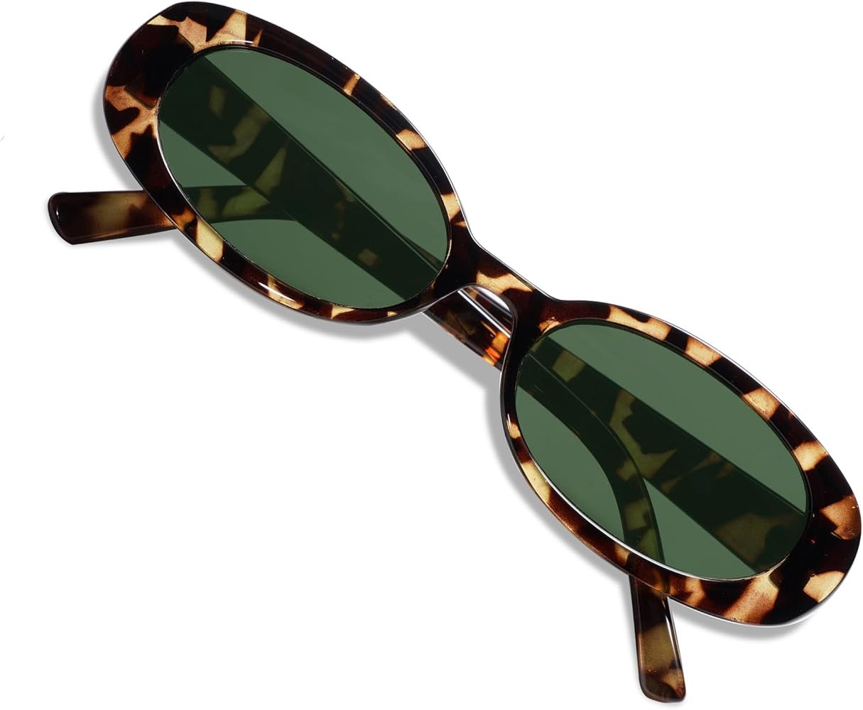 VANLINKER Polarized Retro Oval Sunglasses for Women and Men Small 90s Style VL9580 | Amazon (US)