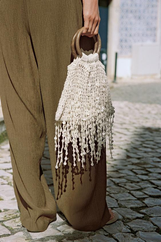 BEADED BUCKET BAG | Zara US