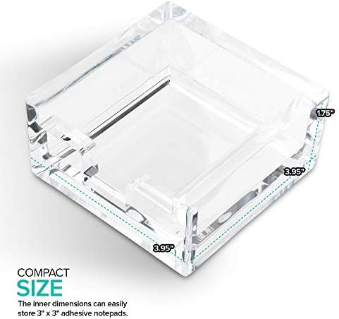 Modern Innovations 3 x 3 Crystal Clear Acrylic Notepad Holder W/O Pads - Sticky Notes Holder - Stick | Amazon (US)