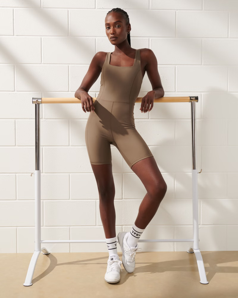 YPB sculptLUX Squareneck Onesie | Abercrombie & Fitch (US)