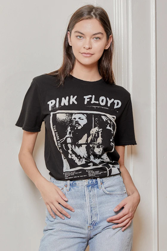 Pink Floyd Dark Side Black Oversized Graphic Tee | Lulus (US)