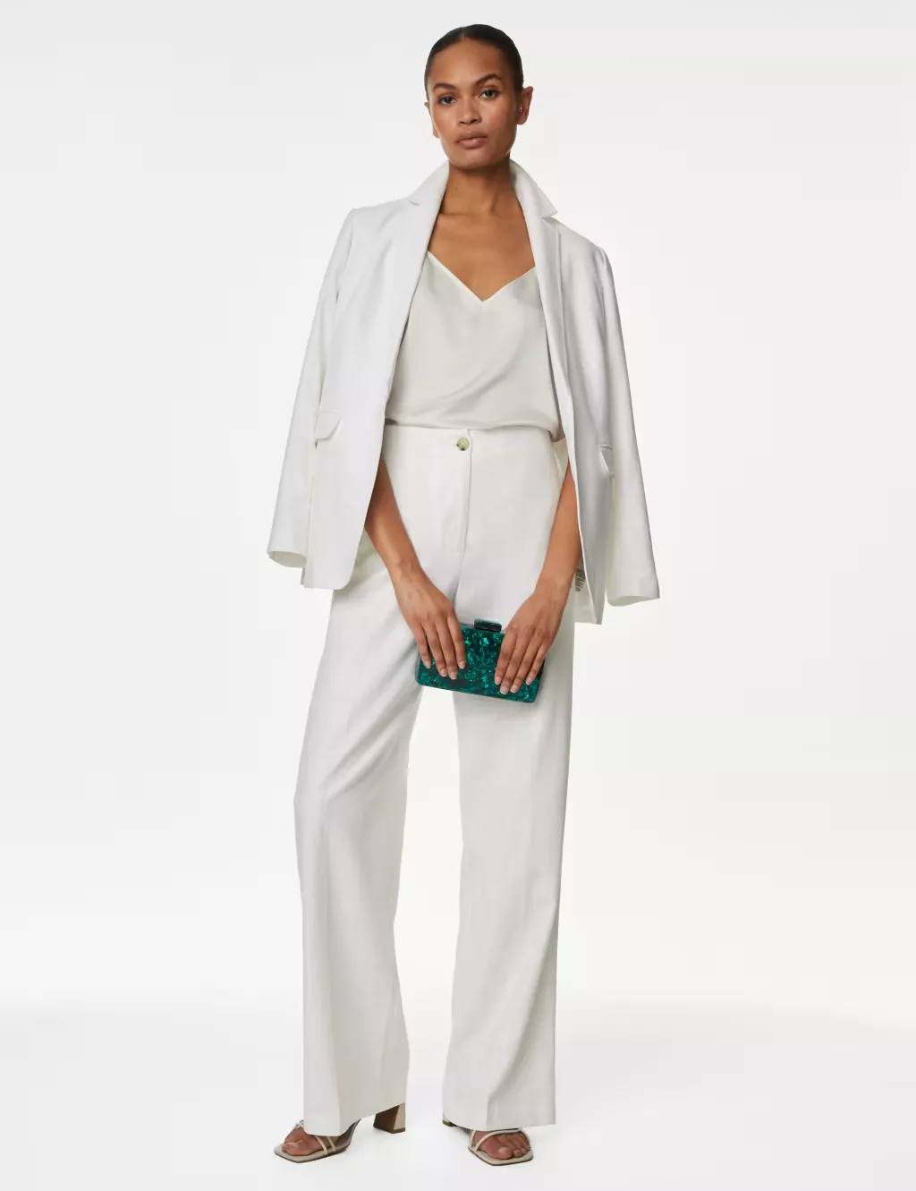 Linen Blend Wide Leg Trousers curated on LTK