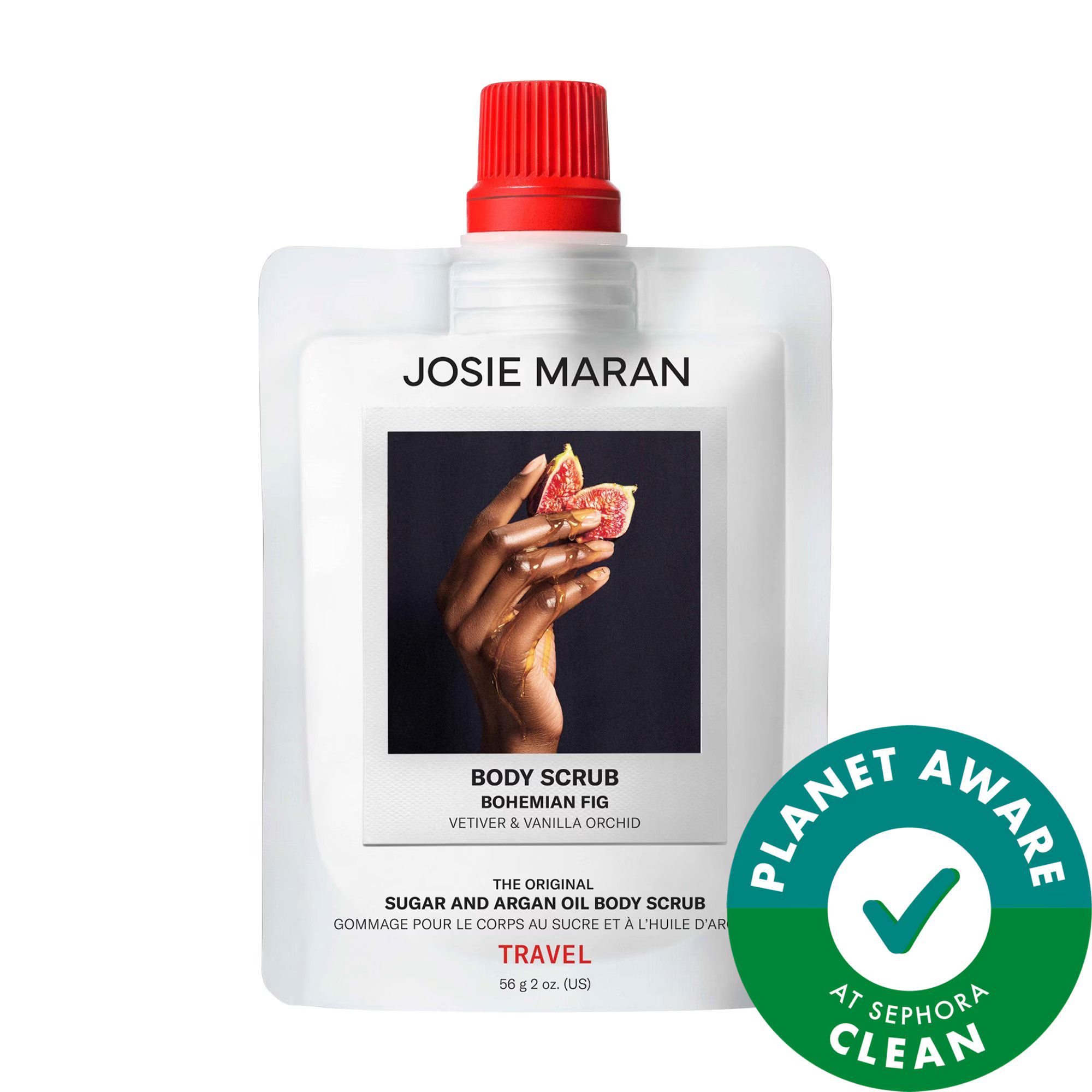 Josie Maran Mini Bohemian Fig - Argan Oil + Sugar Balm Refillable Exfoliating Body Scrub 2 oz / 56 g | Sephora (US)