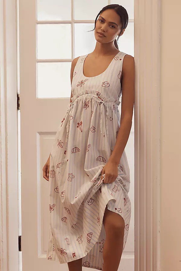 dduende studio Cotton Nap Midi Dress | Anthropologie (US)