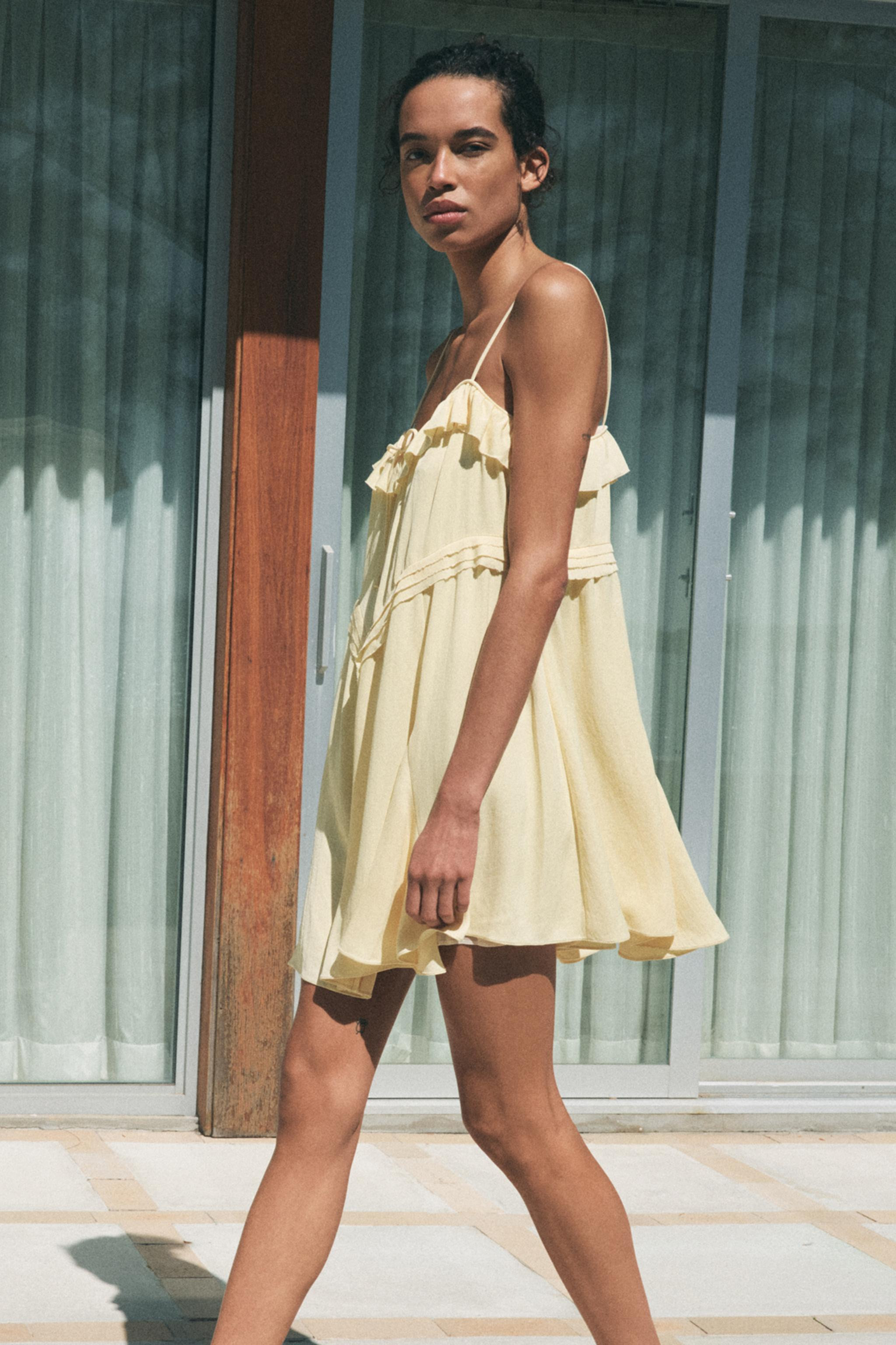 SHORT RUFFLE DRESS ZW COLLECTION | Zara US