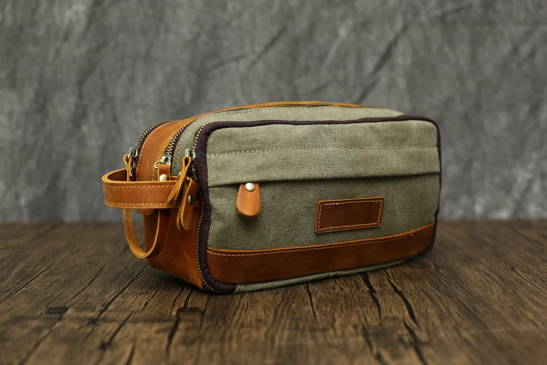 Toiletry Bag Canvas, Groomsmen Gifts, Valentines Day Gift, Anniversary Gifts, Dopp Kit, for Men, ... | Etsy (US)