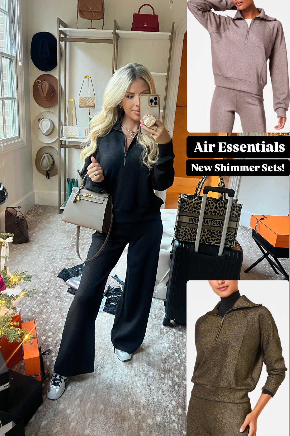 Airport outfit. Travel outfit. Spanx. Air essentials. Sparkly lounge set 

#LTKTravel #LTKShoeCrush #LTKHoliday