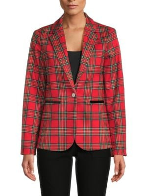 Plaid Rhinestone-Trim Blazer | Saks Fifth Avenue OFF 5TH