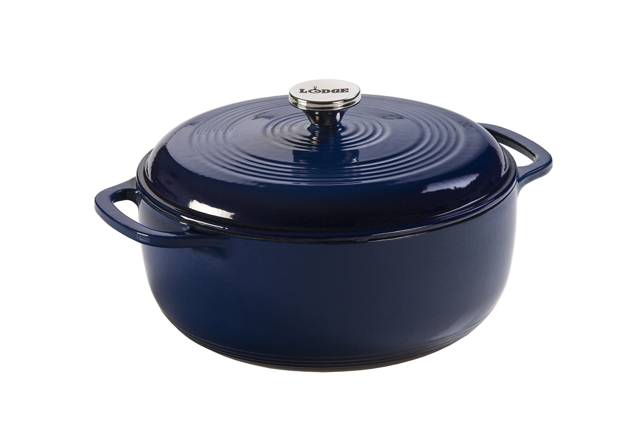 Lodge 6 Quart Enameled Cast Iron Dutch Oven with Lid – Dual Handles – Oven Safe up to 500° F... | Amazon (US)