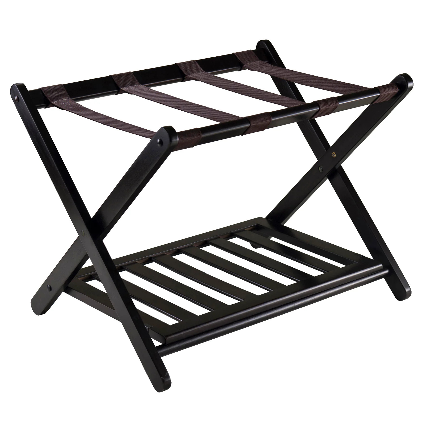 Winsome Wood Reese Espresso Wood Luggage rack one_size in Brown | 92436 | Lowe's