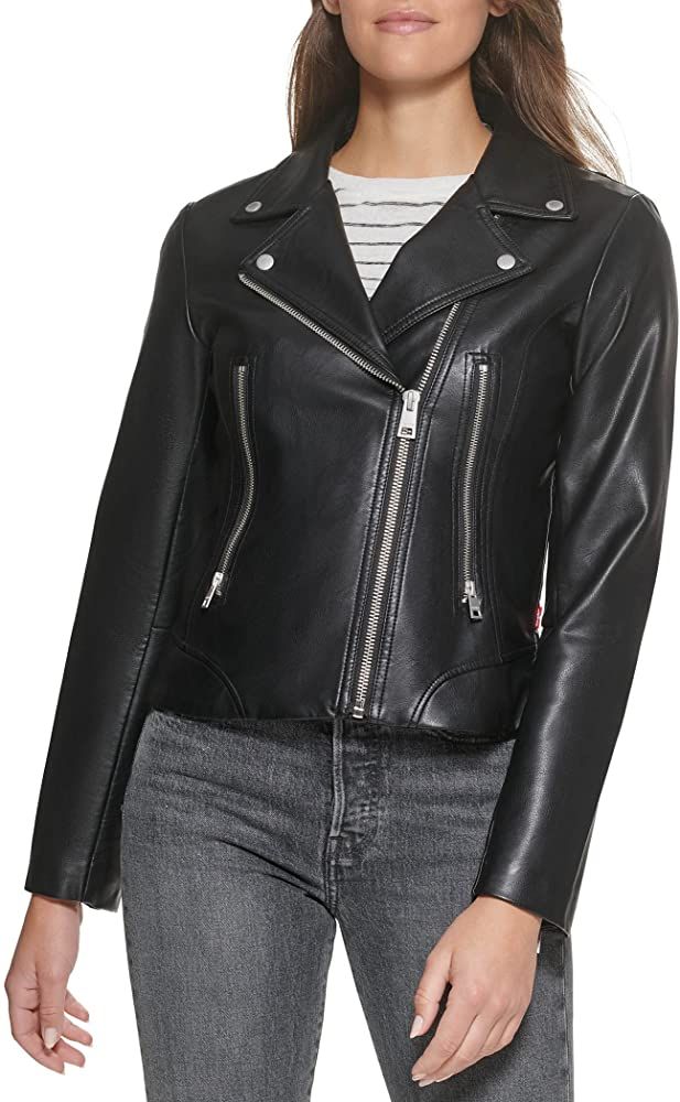 Levi's Women's Faux Leather Asymmetrical Moto Jacket | Amazon (US)