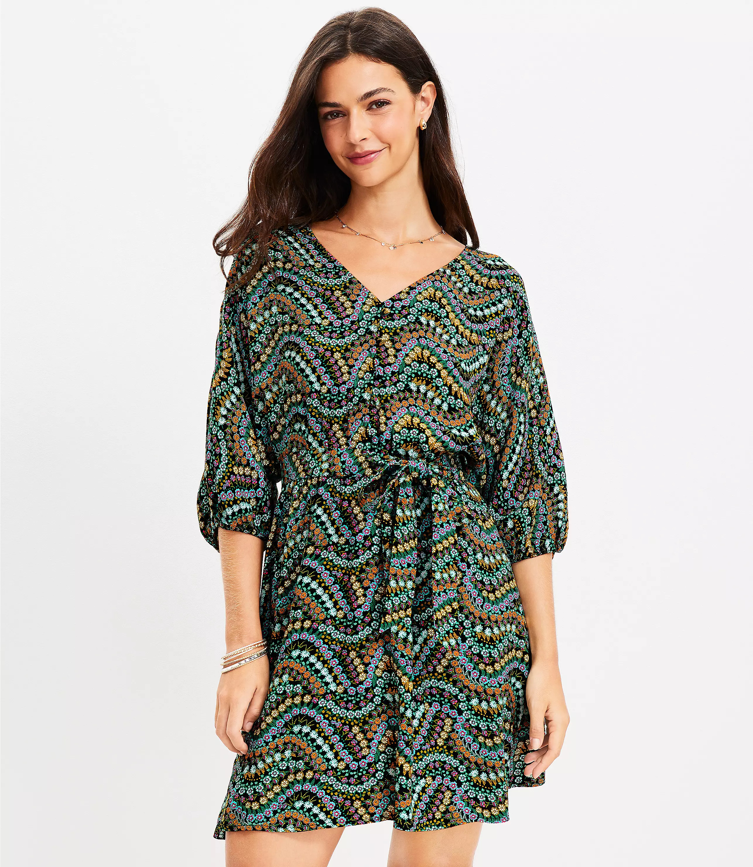 Garden Button Dolman Pocket Dress | LOFT