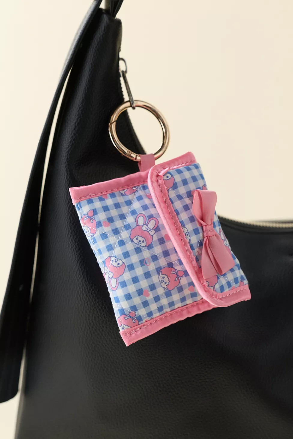 Sonix X Monchhichi Gingham Quilted Earbud Case Keychain | Urban Outfitters (US and RoW)