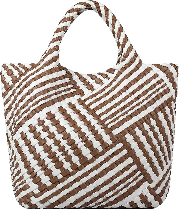 Vegan Leather Purses for Women, Handmade Purses and Handbags Summer Beach Travel Tote Shoulder Ba... | Amazon (US)