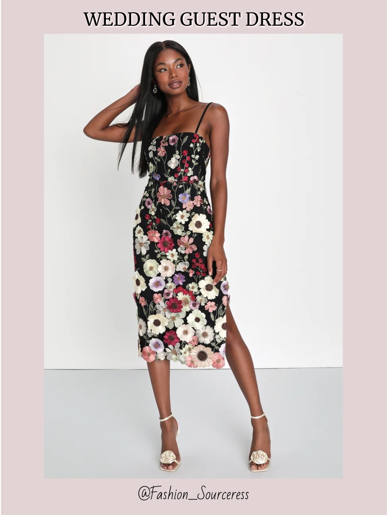Hot floral midi dresses for weddings Discount