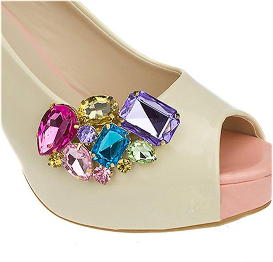 Ruihfas Fashion Shining Crystal Shoes Clip Women's High Heel Rhinestone Shoe Buckle Decoration,1 ... | Amazon (CA)