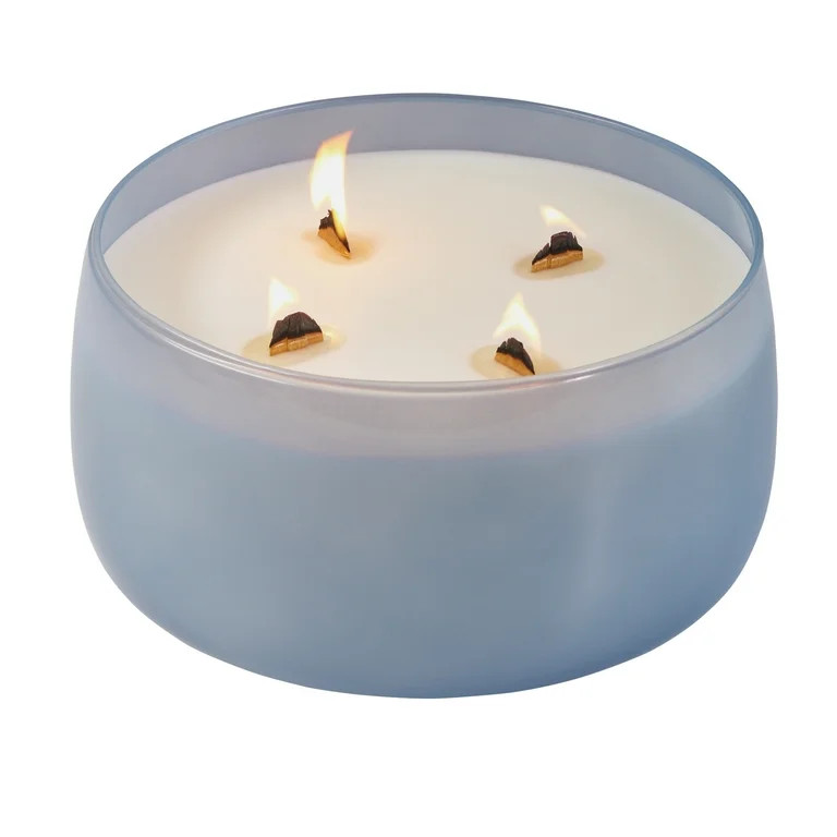 Better Homes & Gardens Intense Oceanside Flannel Scented Wooden 4-Wick Glass Jar Candle 60oz. | Walmart (US)