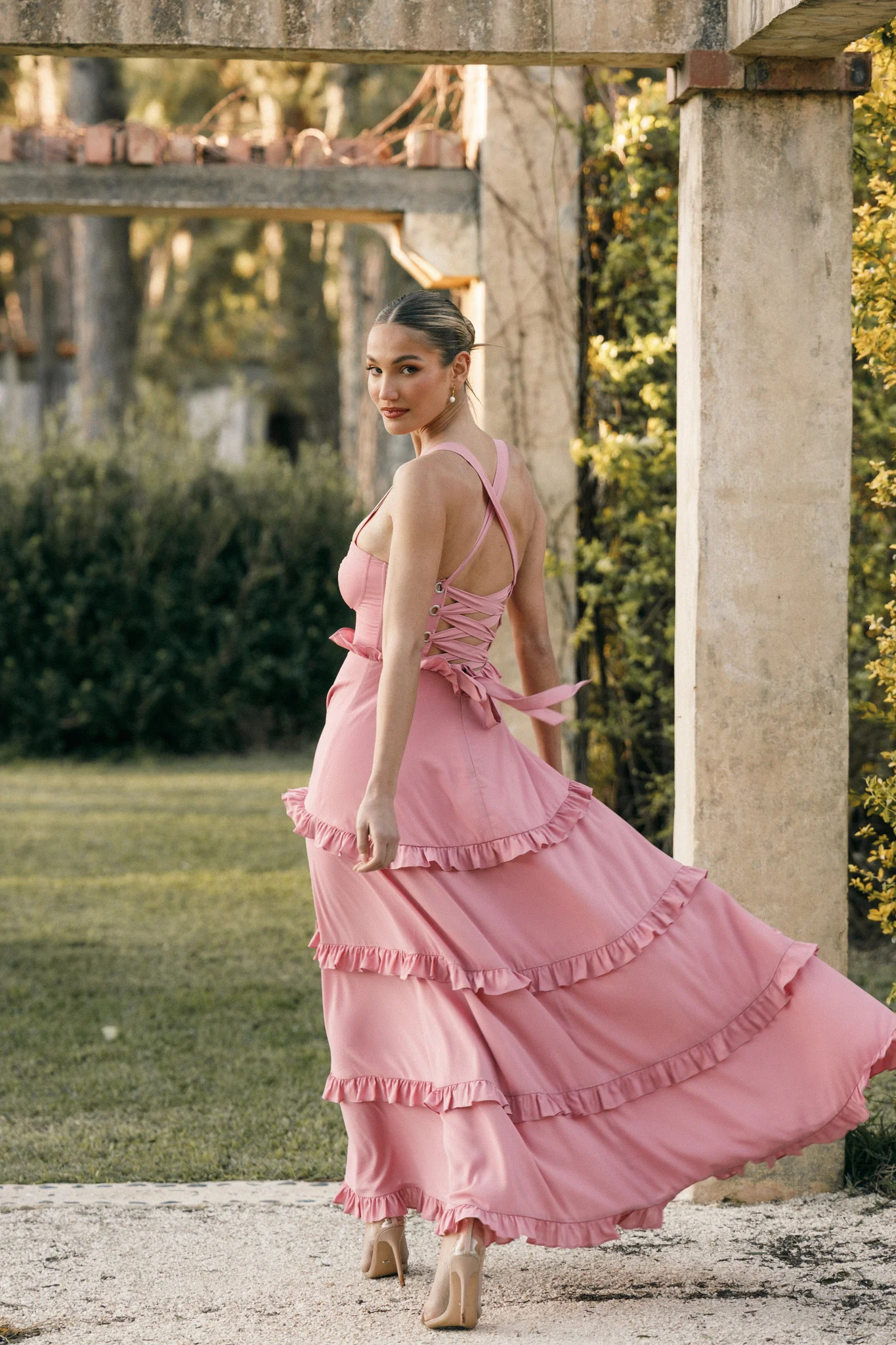 Lillee Tiered Maxi Dress - Mauve | Petal & Pup (US)