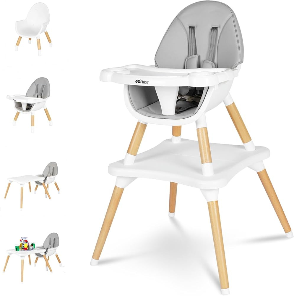 Gofirst 6 in 1 Baby High Chair,Convertible Wooden High Chairs for Babies and Toddlers,Infant Dini... | Amazon (US)