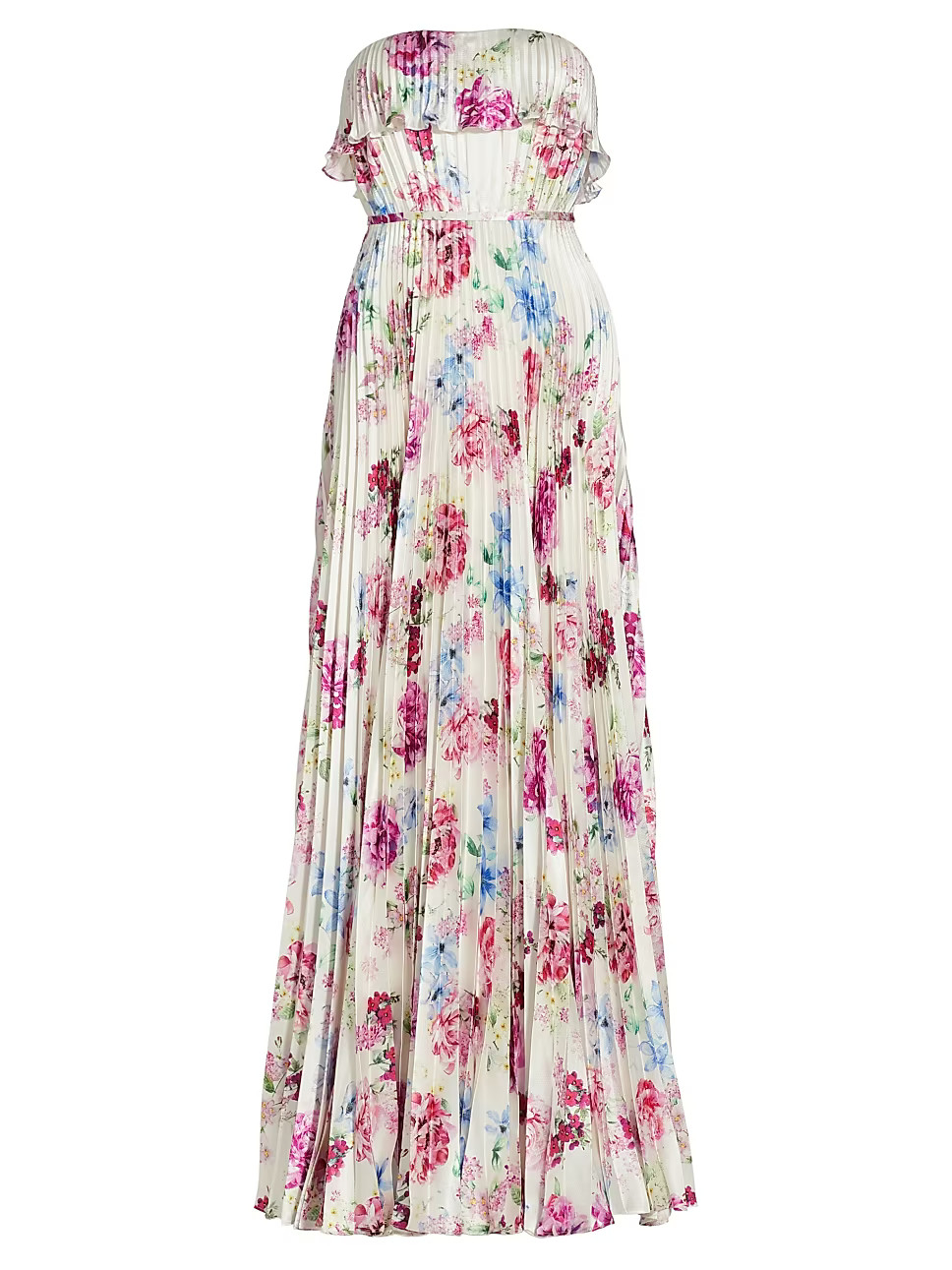 Floral Satin Strapless Dress | Saks Fifth Avenue