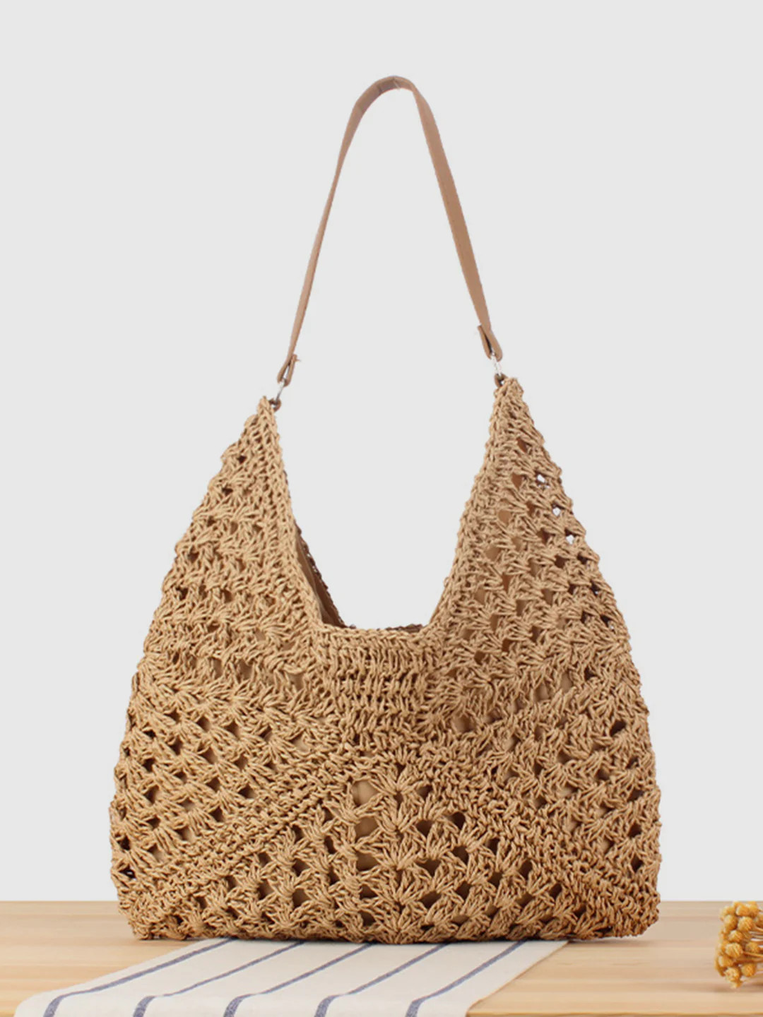 Vintage Crochet Macrame Shoulder Bag | Commense