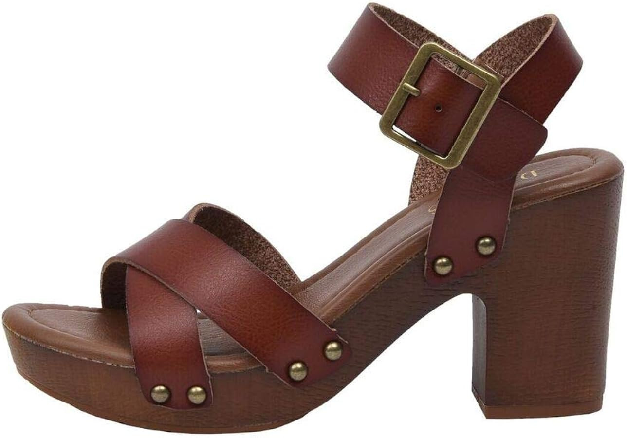 Dunes Women's Sayer Faux Wood Sandal +Comfort Foam & LiteSole Technology | Amazon (US)
