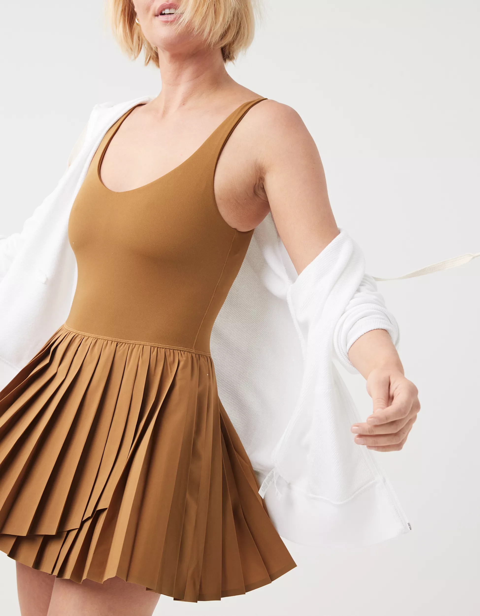 OFFLINE By Aerie Tiebreaker Pleated Dress | Aerie