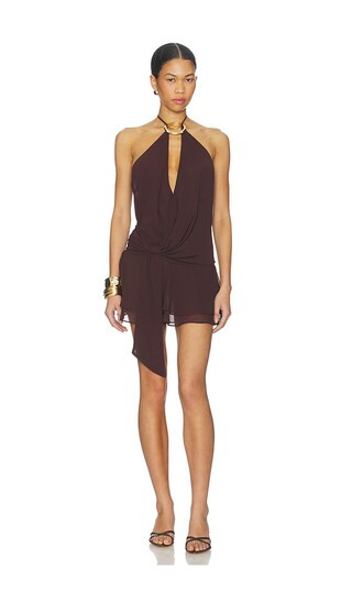 Tiger Mist Indigo Mini Dress in Brown | REVOLVE | Revolve Clothing (Global)