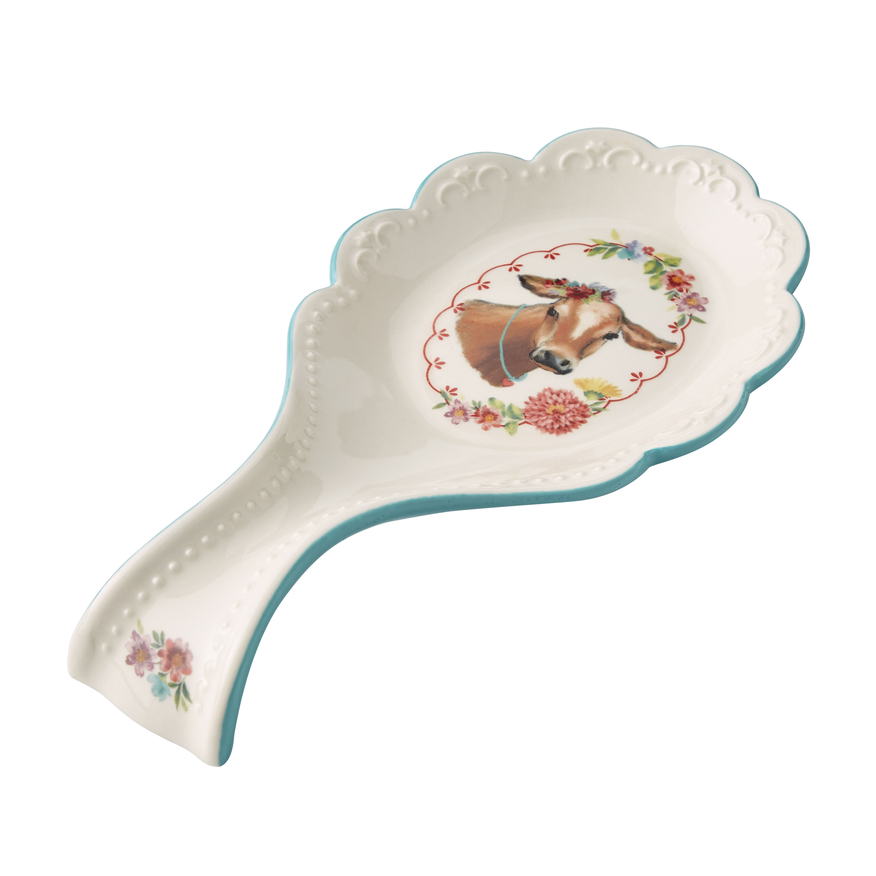 The Pioneer Woman Cow Decal Stoneware Spoon Rest | Walmart (US)